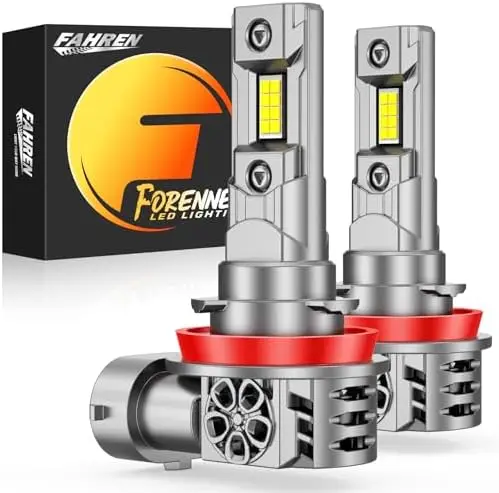

Светодиодные лампы Fahren H11/H9/H8, 45000 лм, 6500K, с двойным охлаждающим вентилятором, срок службы 70000 часов – упаковка из 2 шт.