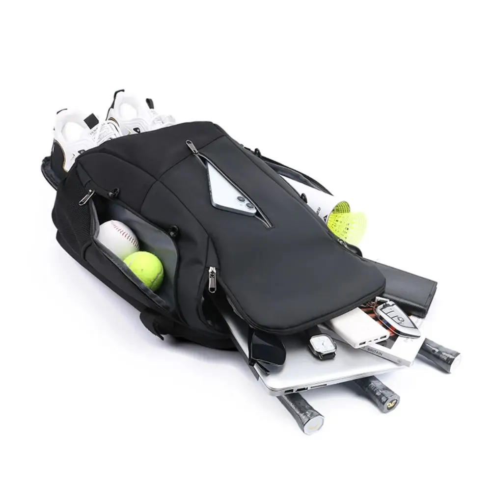 Waterproof Basketball Student Backpack Large Capacity with Shoe Compartment Baseball Badminton Bag Zipper Closure Organizer