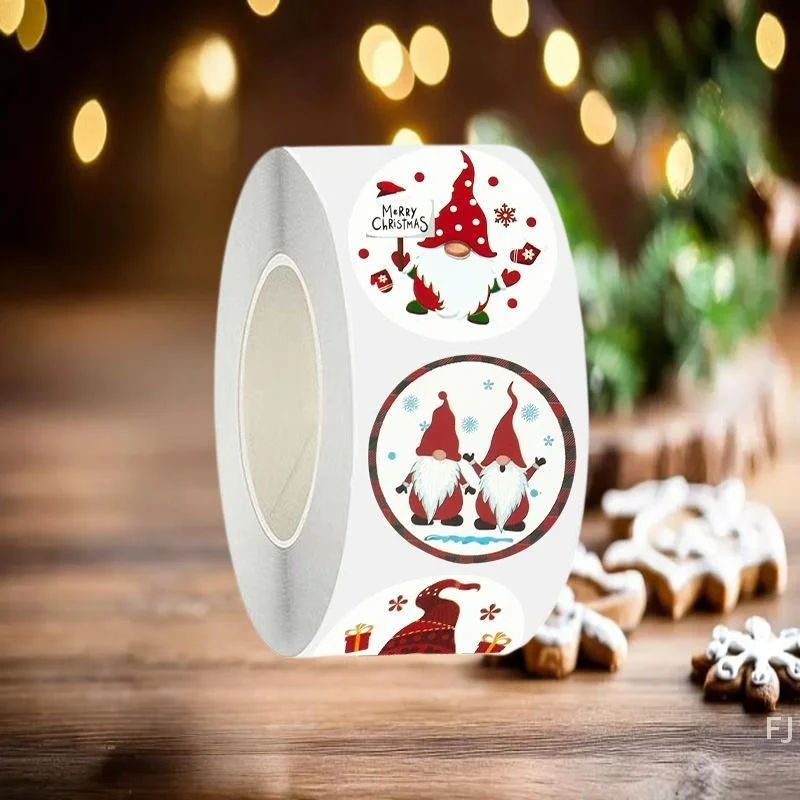 

[YU]500Pcs Merry Christmas Stickers Christmas Theme Seal Labels Stickers For DIY Gift Baking Package Envelope Decoration