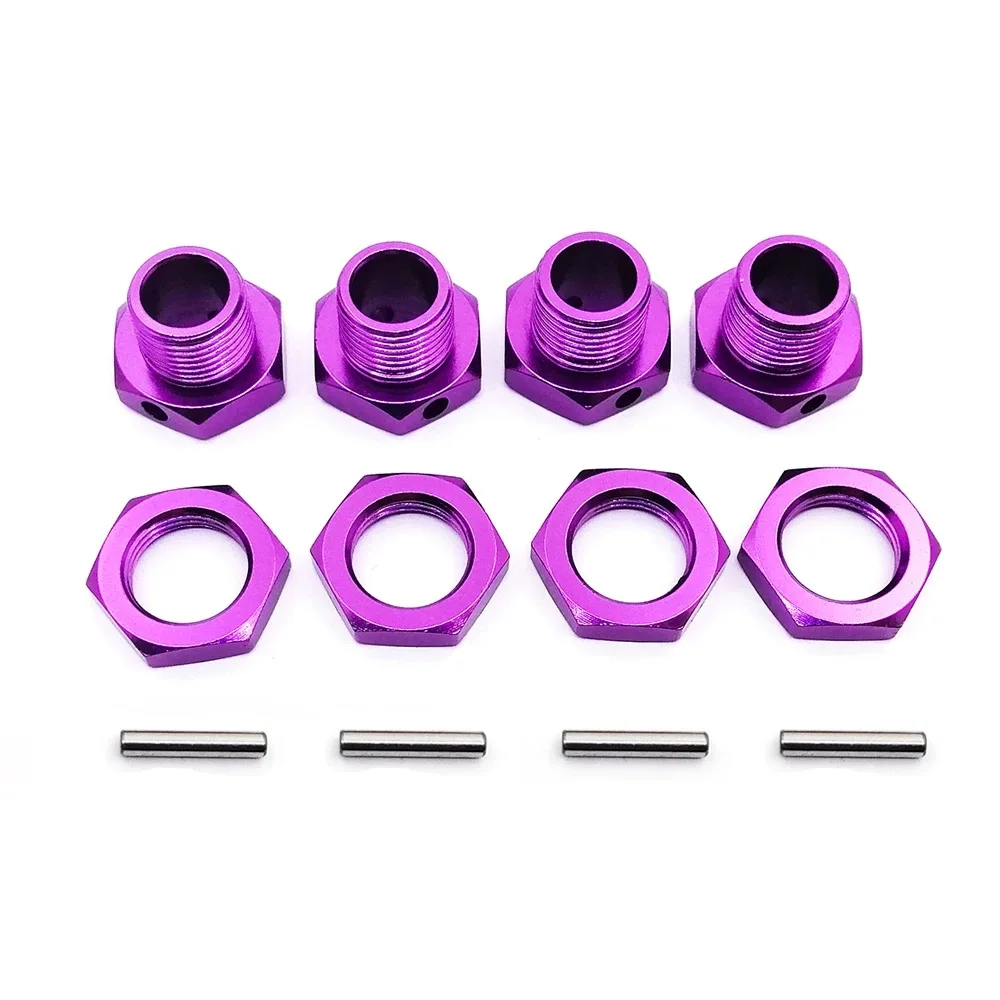 M17 17mm Aluminium Alloy Wheel Hub Adapter Hex Nut Pin Anti-Dust Cover For 1/8 RC Model Car HSP Axial Kyosho Tamiya 81011 Parts