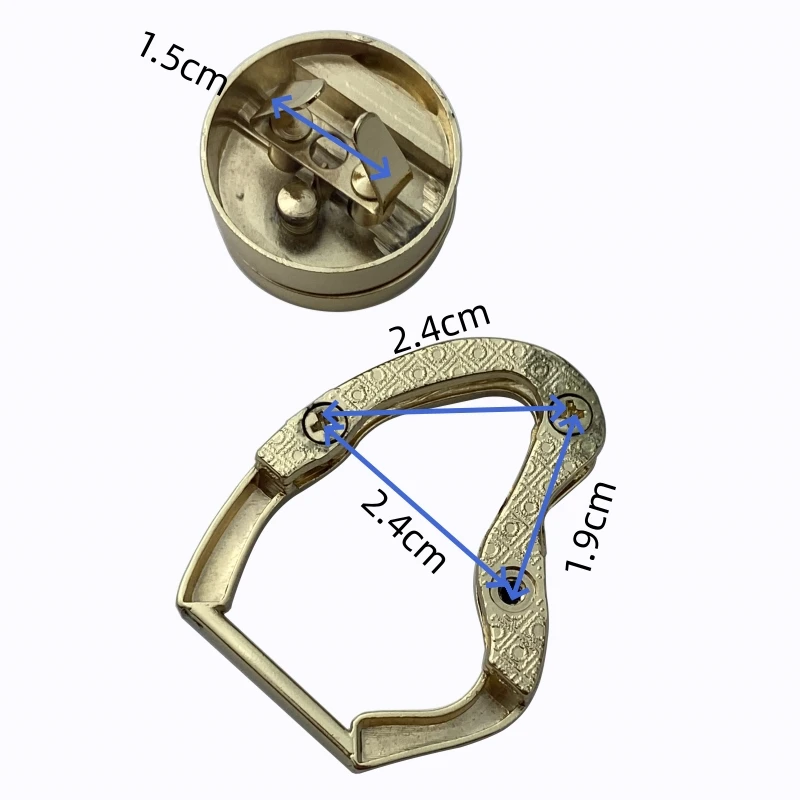 Twist Locks for lady's Handbags Fashion Bag Clasp Hardware fai da te o riparazione Turn Lock accessori decorativi con fibbia