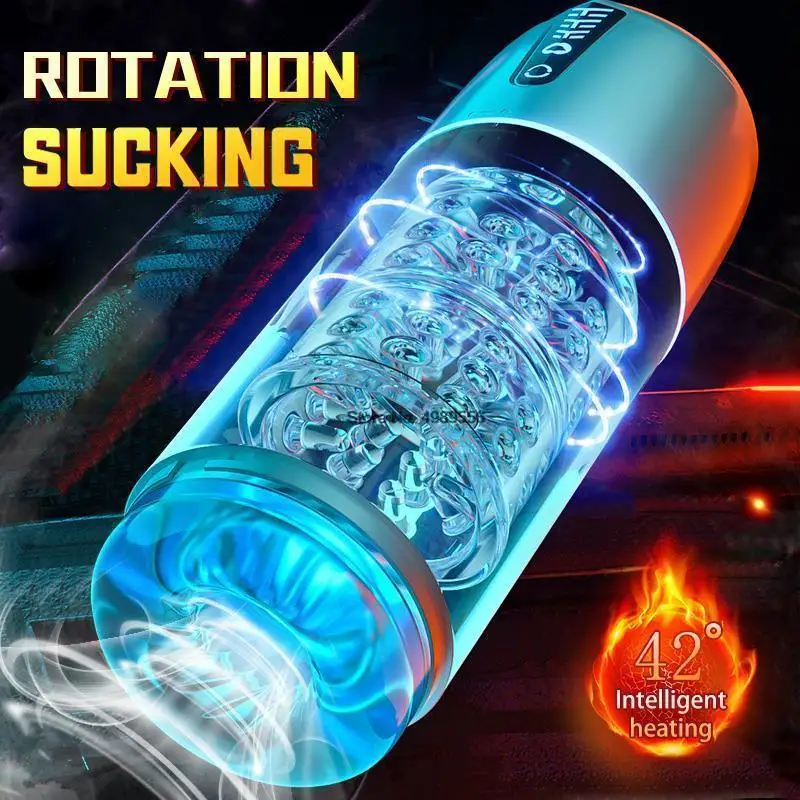 

Automatic Sucking Masturbators For Men Rotating Male Masturbator Cup Real Vagina Pocket Pussy Blowjob Machine Sex Toy For Men