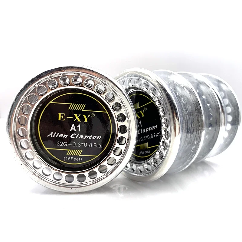 Vmiss Kawat Clapton Alien Datar 32G 15 Kaki Gulungan DIY untuk RDA RBA Alat Penyemprot Dapat Dirakit Kembali Kabel Pemanas Aksesori Vape