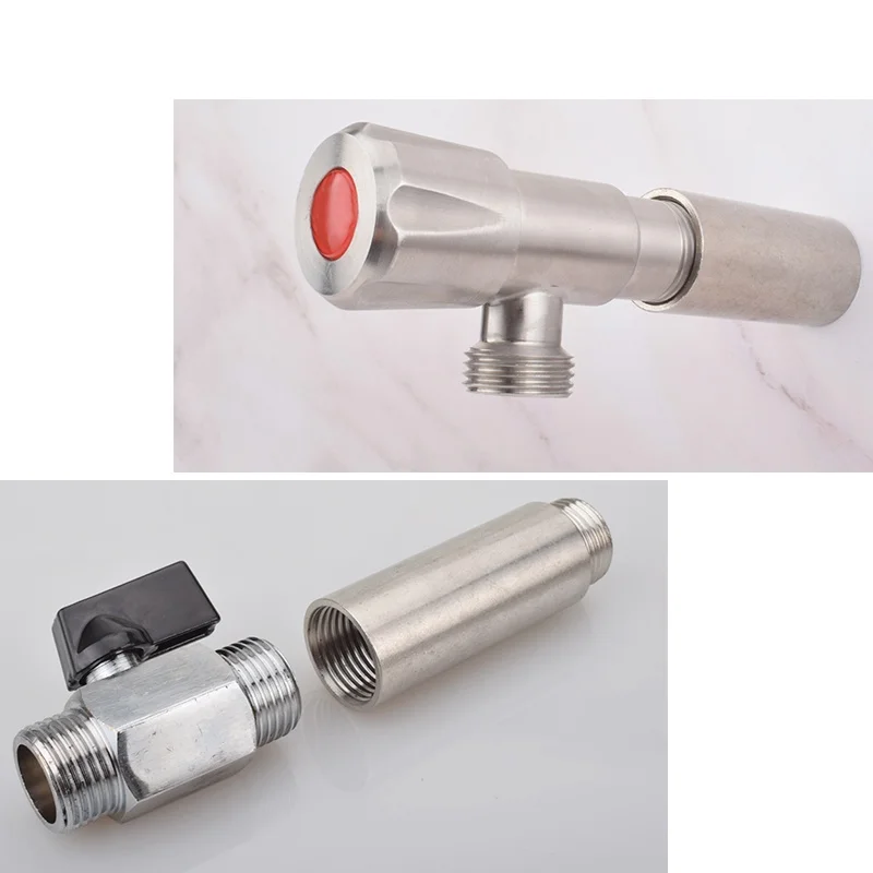 1~19cm 201Stianless Steel/Electroplated Copper Tube Extension Pipe Bathroom Accessories Fittings For Water Pipes Plumbing System