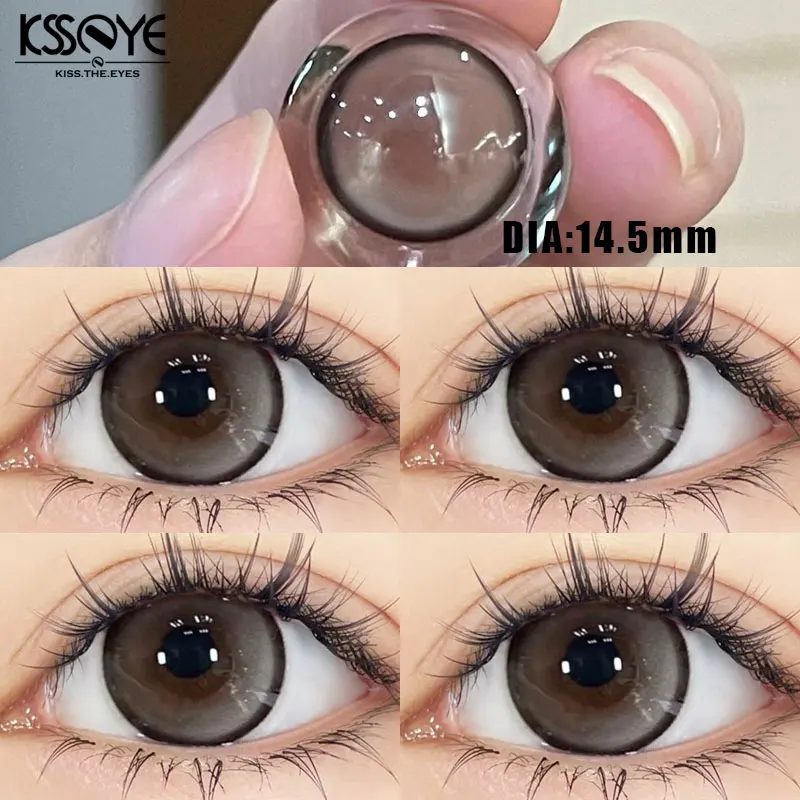 KSSEYE 1 Pair Natural Contact Lenses for Eyes Myopia Prescription Fashion Eyes Color Lenses Makeup Beauty Yearly Fast Shipping