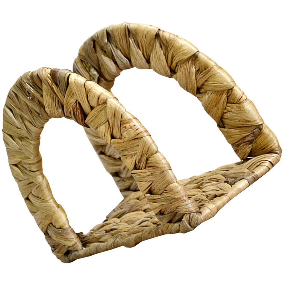 

Napkin Holder Woven Hyacinth Sturdy Iron Creative Shape Smooth Edges Table Decor Family Hotel Restaurant Party Banquet Paper