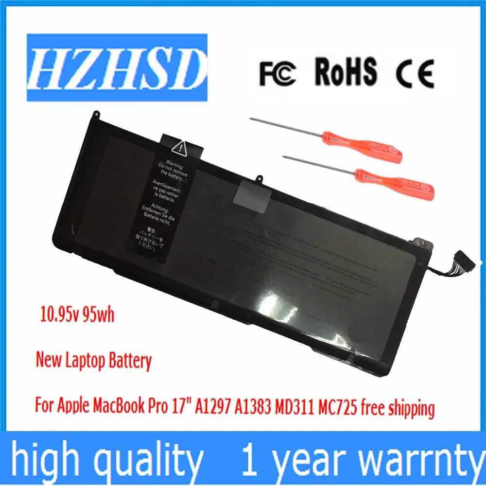 

10.95V 95Wh Original New A1383 Laptop Battery For Apple MacBook Pro 17" 2011 A1297 020-7149-A10 MC725LL