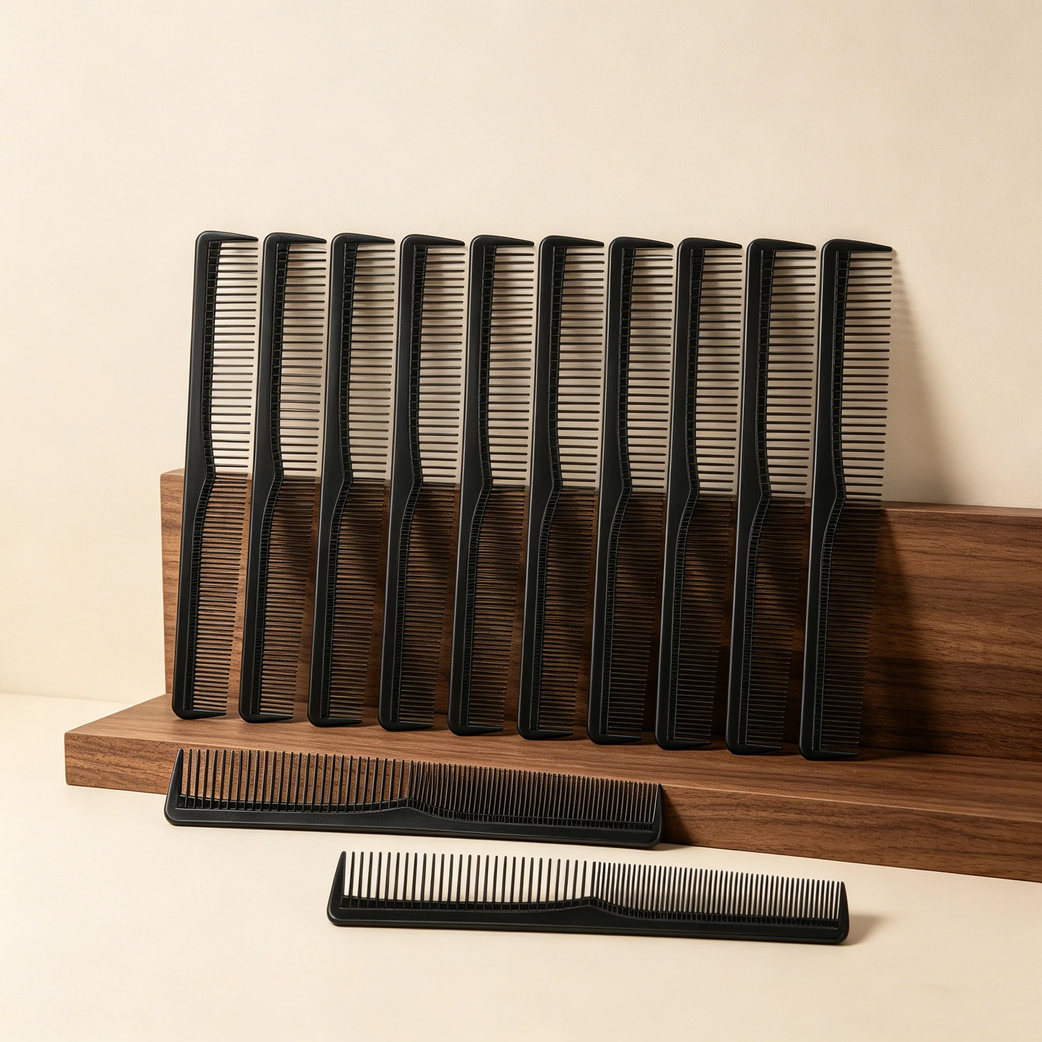 12-Piece Barber Cutting Combs Dual Teeth Anti-static Hair Styling Combs Salon Hairdressing Hair Partition Hair Trimming Tools