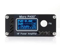 New Micro PA50+ (PA50 Plus) 50W 3.5MHz-28.5MHz 1.3inch OLED Screen Intelligent Shortwave HF Power Amplifier SWR Meter LPF Filter