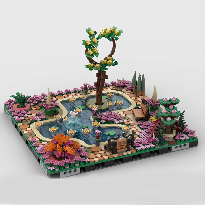 

1647PCS Modular Building Street View Botanical Garden Model Display Creative Children's Toy Gift Building Blocks MOC-170116