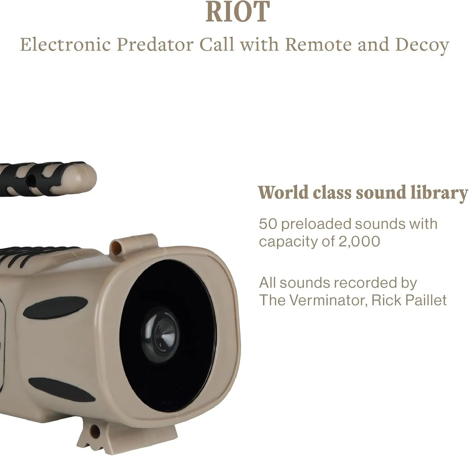 Electronic Predator Call with Remote and Decoy