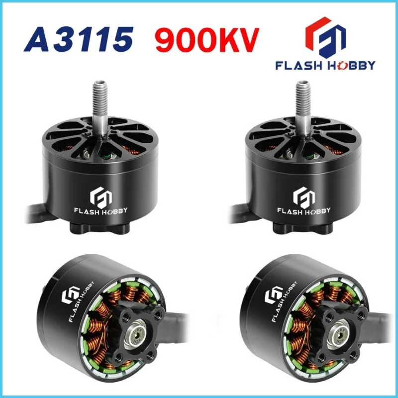 

Бесколлекторный двигатель Flashhobby A3115 900KV 6S LIPO для FPV-дронов, 9-дюймовых и 10-дюймовых кинематографических дронов дальнего радиуса действия, радиоуправляемых моделей