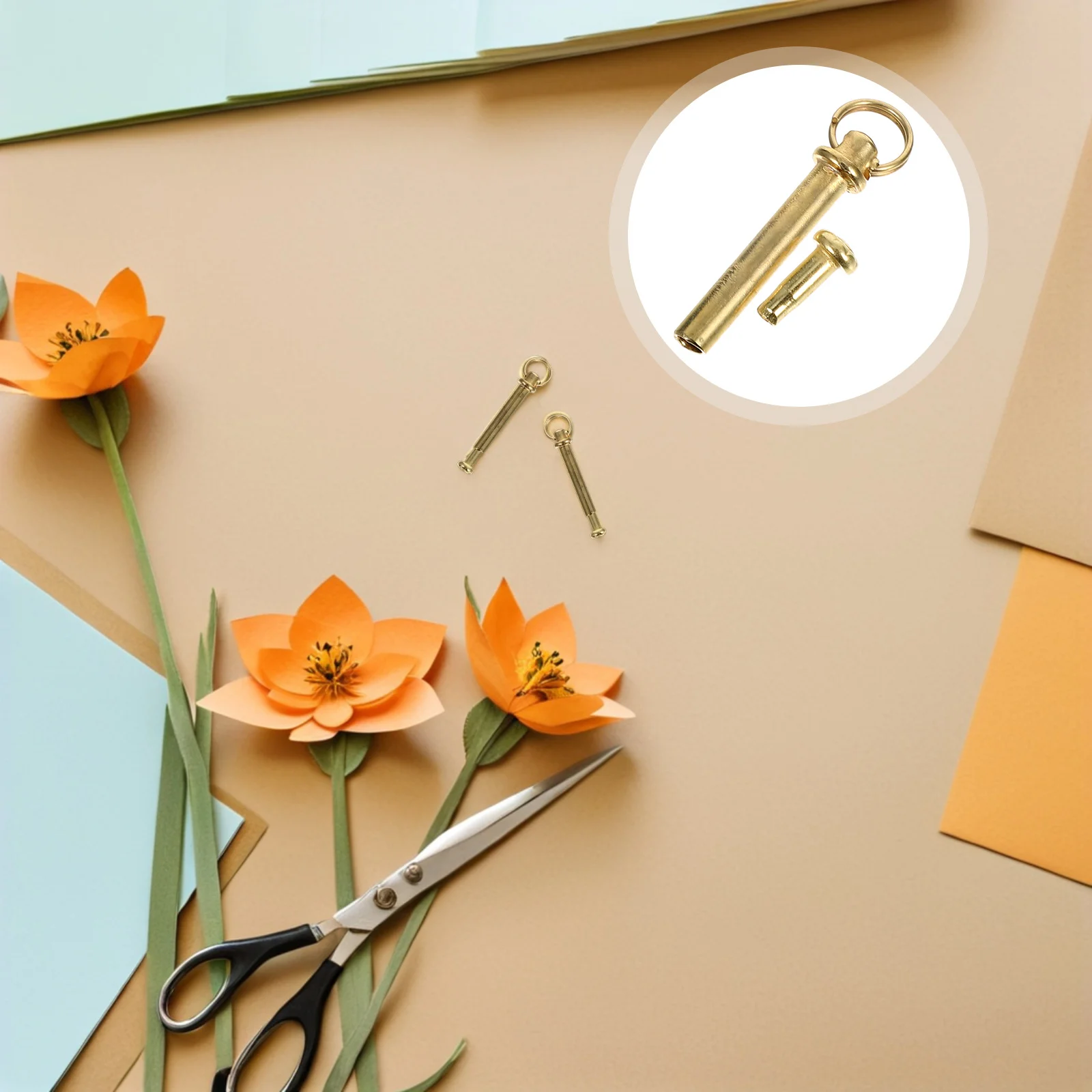 

12Set Folding Fan Accessories Goldplated Rivets Nuts Small Batch Production Artistic Pendants DIY Handmade Kits