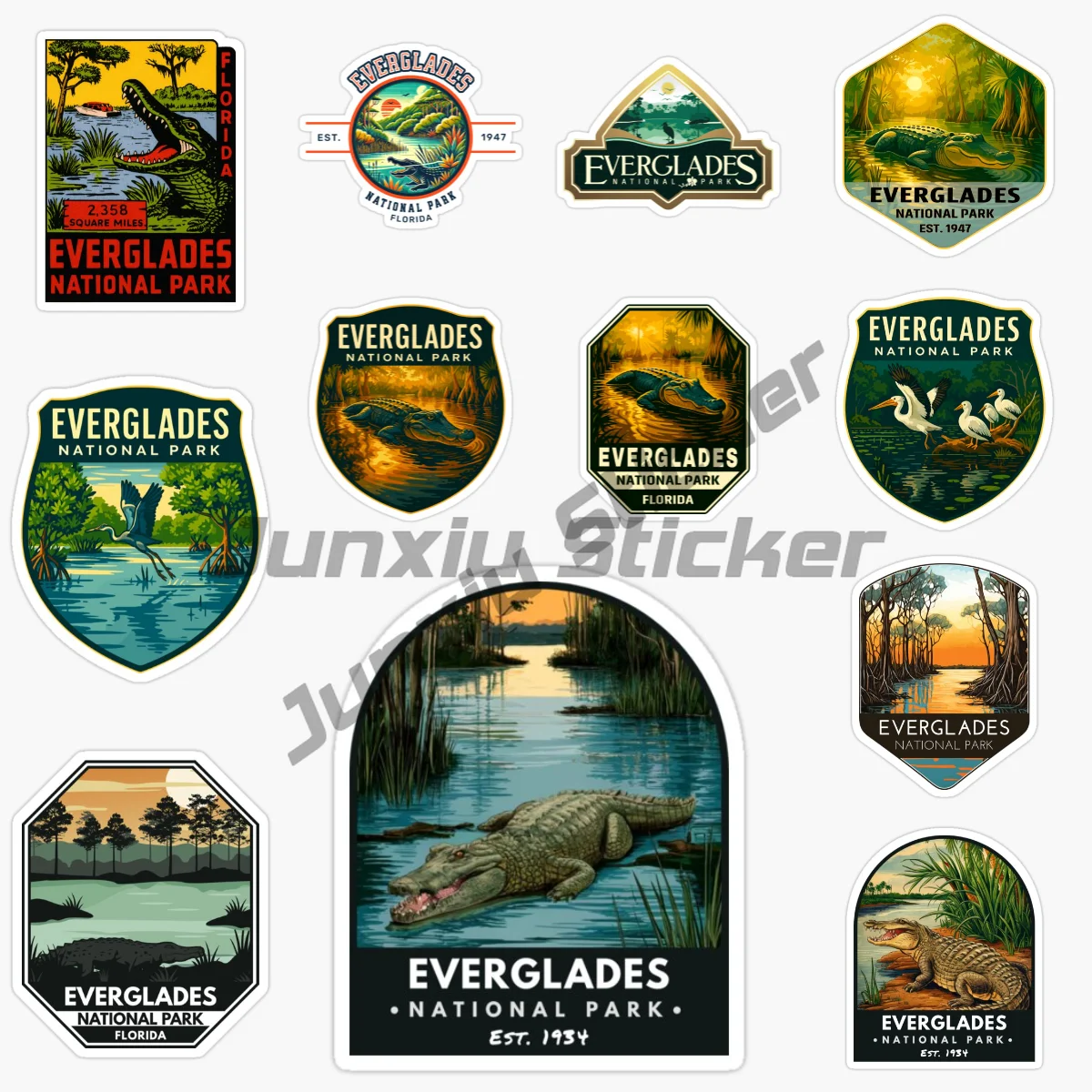 

Национальный парк Everglades, Флорида, США живописная наклейка на автомобиль виниловая самоклеящаяся декоративная наклейка