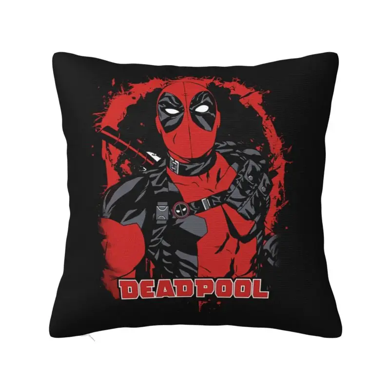 Custom Luxury Deadpool Anime Cushion Cover for Sofa Polyester Throw Pillow Case