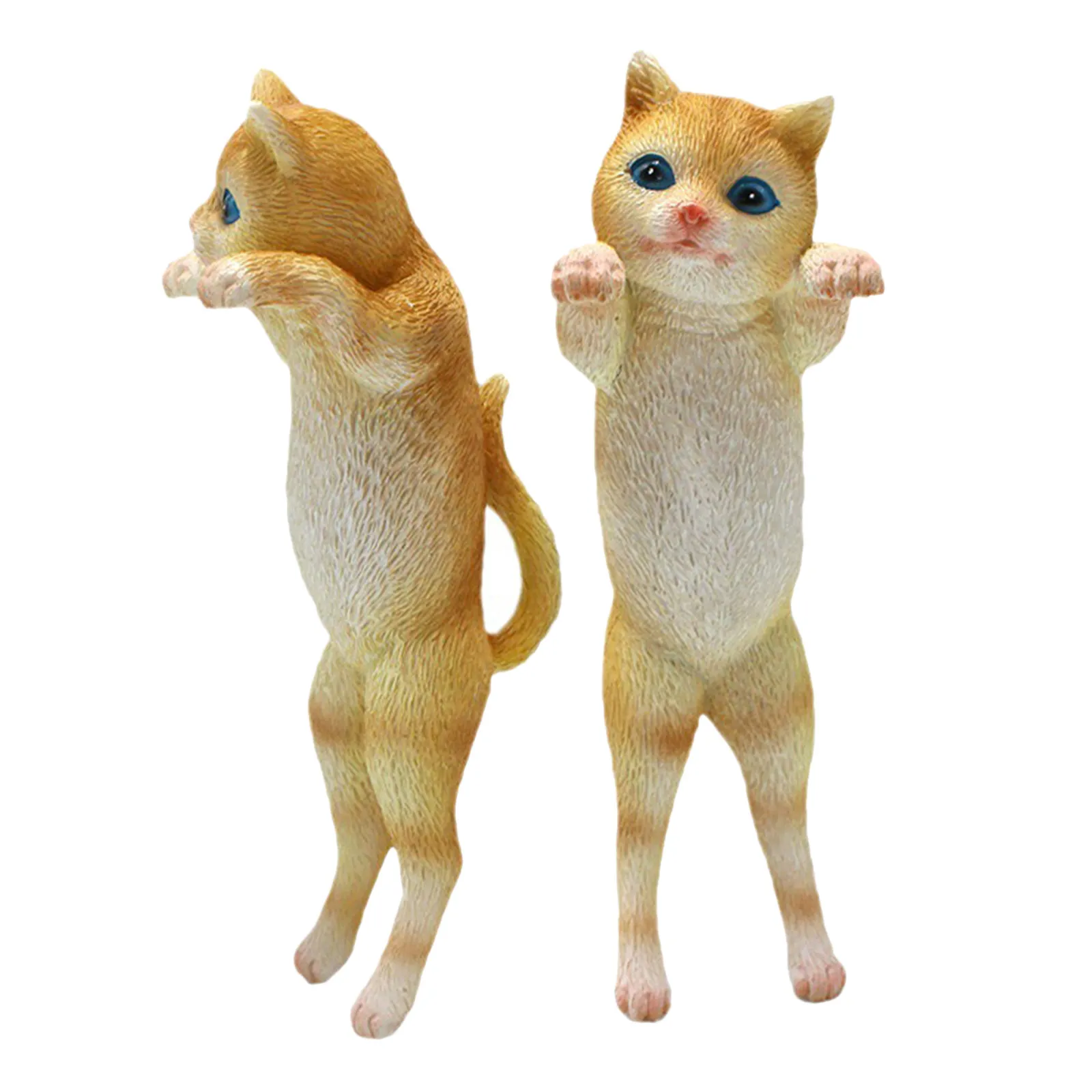 

2Pcs Garden Decoration Resin Cat Statues Hanging Planter Ornaments Outdoor Yard Flower Pot Pendant Cat Resin Ornament