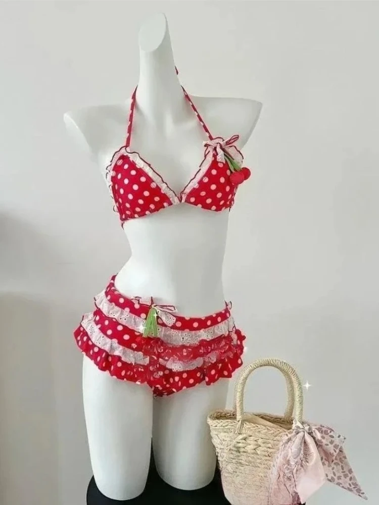 Gothic Vintage Black Spice Girls Bikini Set Women Y2k Harajuku Slim Fit Sexy Swimwear Summer Casual Fashion Beach Outfits New