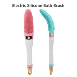 Electric Shower Body Brush Exfoliating Back Body Scrubber Silicone Bathroom Gadgets Spa Waterproof Body Cleaning Massage Brush