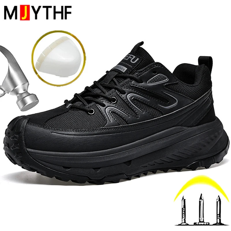 Quality Safety Shoes Men Composite Toe 6 KV Insulated Shoes Puncture-Proof Platform Work Shoes Anti-slip Indestructible Shoes