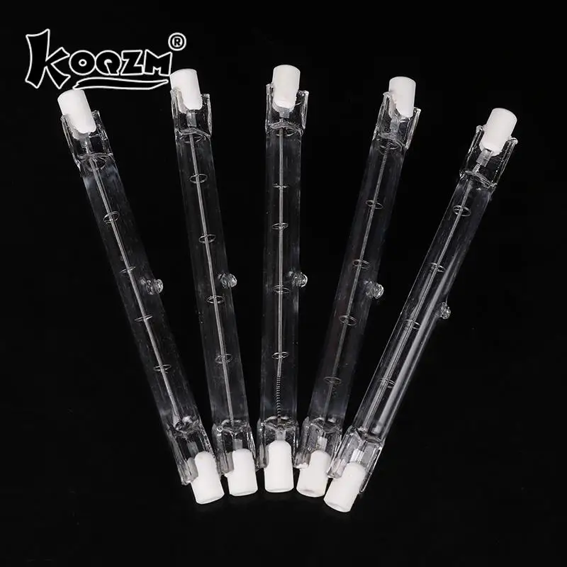 5Pieces Glass Tube Halogen Light Bulb 220-240V 500W 500 Watt 118mm R7s Halogen Blub Household Decor Lighting Bulb