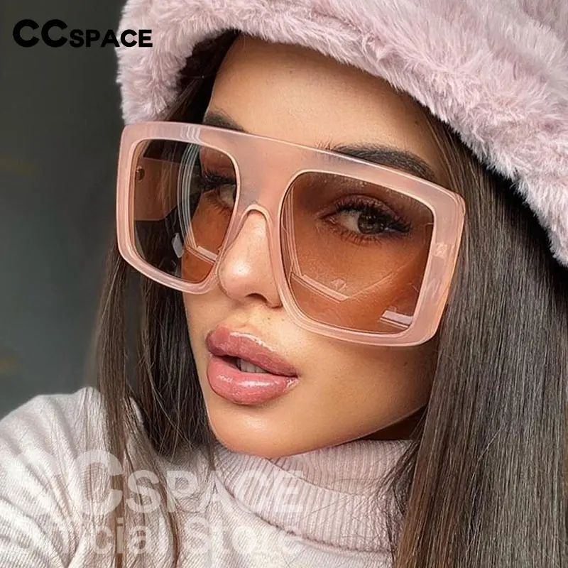 46547 Oversized Square Brand Sunglasses Gradient Lens Women Fashion Shades Uv400 Vintage Glasses
