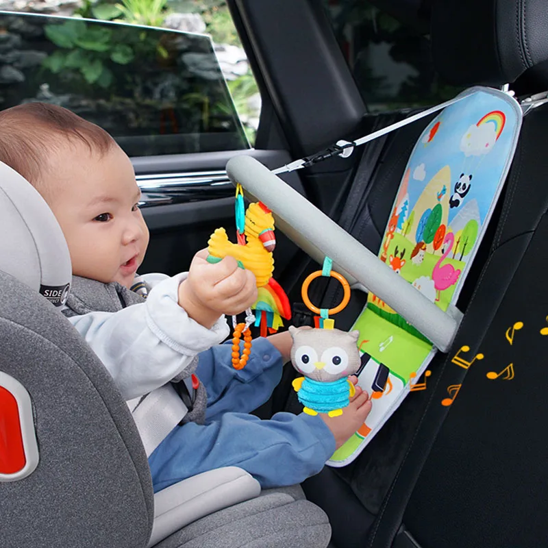 Infant Car Seat Toy Activity Center Rear Facing Car Seat Travel Toy Kick Play Games for Babies Hanging Rattles Baby Sensory Toys