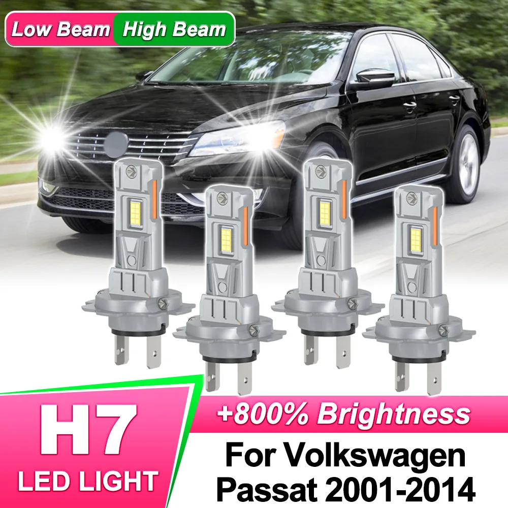 

H7 LED Car Headlight Bulb 30000LM Mini Wireless Auto Lamp +800% Bright Spotlights Auto Headlamp For Volkswagen Passat 2001-2014