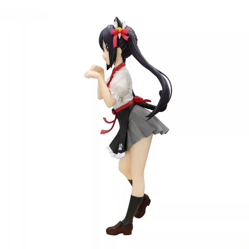 K-ON! FuRyu Nakano Azusa Cat Ear Girl Originale genuino 21 cm PVC Action Figure Anime Figure Modello Giocattoli Figure Collection Regalo bambola