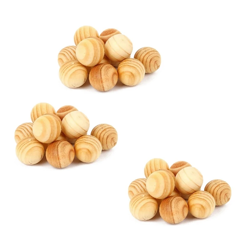 30X Natural Cedar Wood Moth Balls Lavender Camphor Repellent Wardrobe Clothes Drawer CNIM Hot