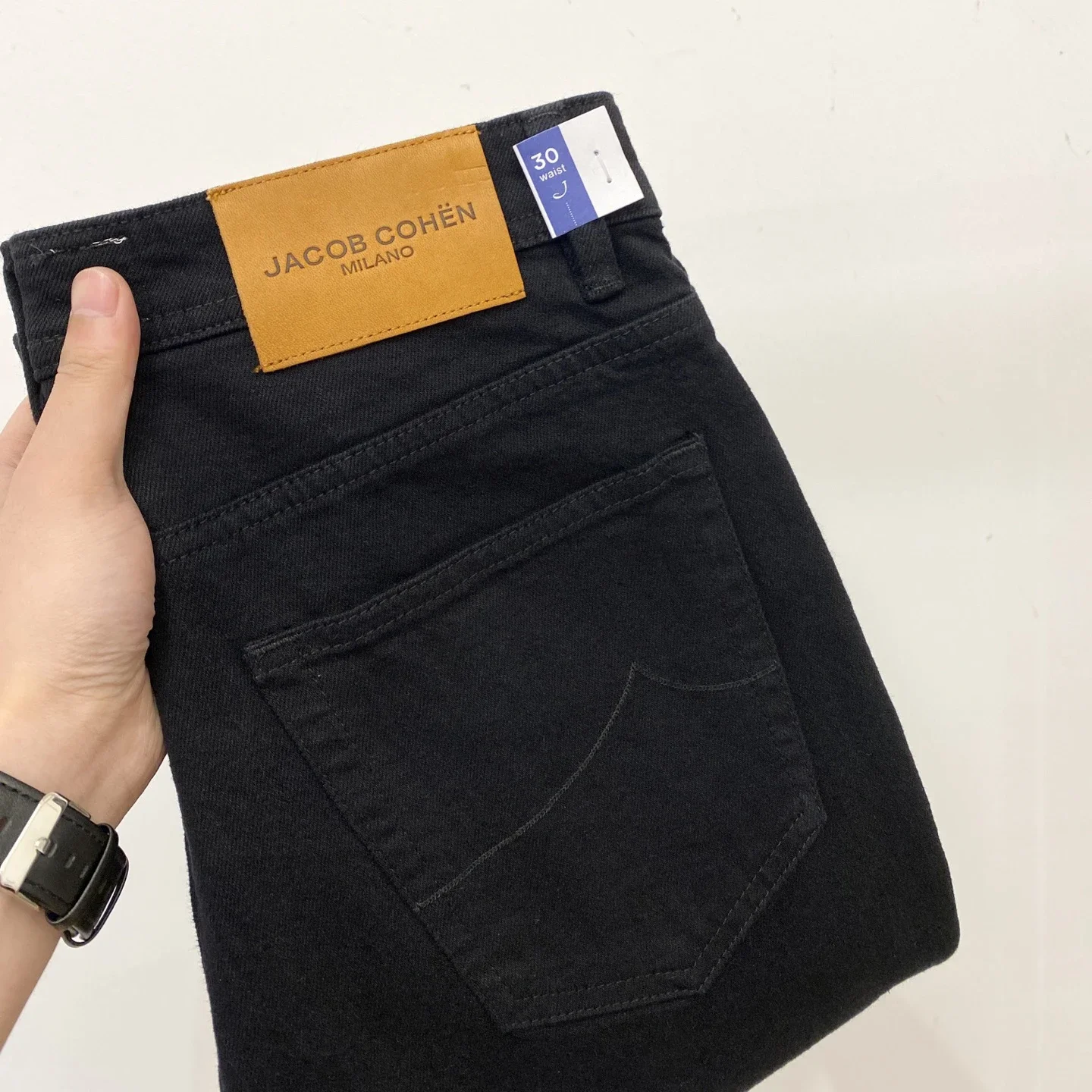 

BLSK CPRT Jeans Thick Cotton Men 2025 Autumn Winter new Embroidery business high quality casual outdoors size 30-38 Black Pants