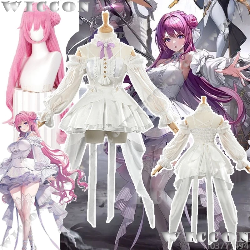 

Dorothy Doro Game NIKKE: The Goddess Of Victory Cosplay Female Outfit Sexy Cute White Lolita Dress Halloween Cos Party Women Wig