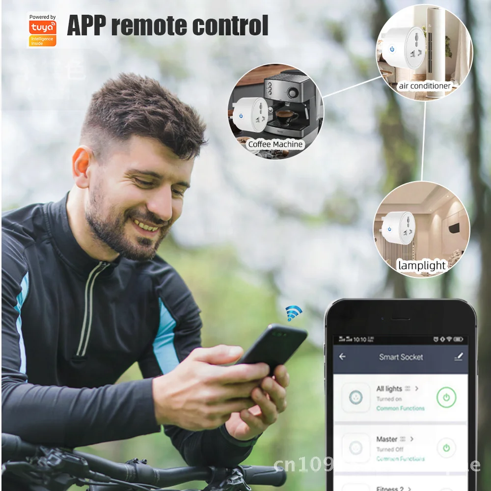 

Умная розетка Wi-Fi, универсальный дорожный адаптер, совместимый с граффити, голосовое управление, британский датчик до стандартного отверстия, таймер для