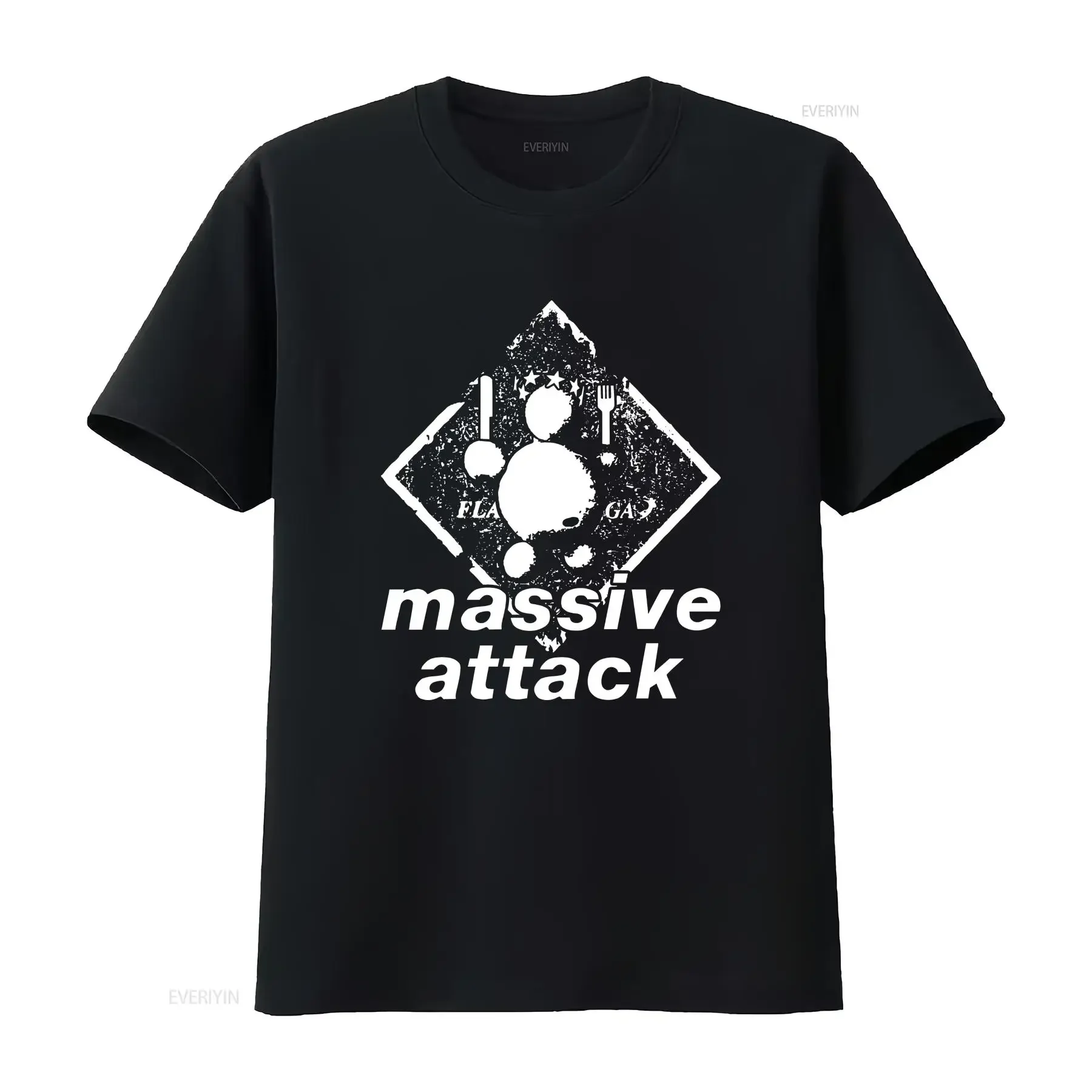 Massive Attack T Shirt 100 Cotton Men's and Women's Sizes MSC 874566 vintage Washed Versatile Soft Slightly Comfortable Stylish
