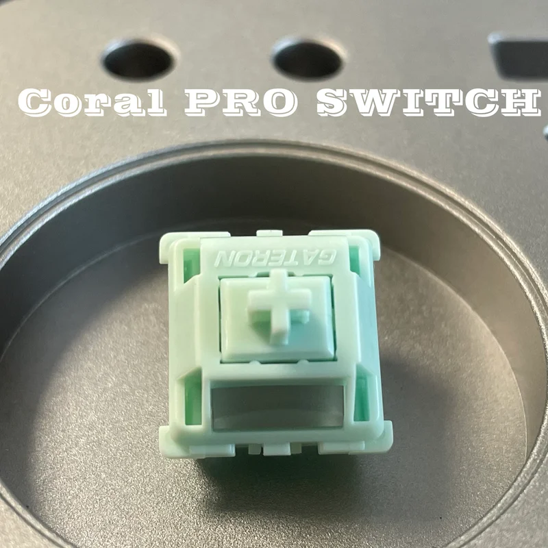 Interruptores GATERON Coral PRO 5 Pinos MX Linear com Som HIFI e Iluminação RGB, 45g, Interruptores Mecânicos Suaves para Teclado