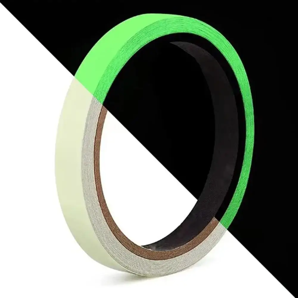 1 Roll Self Adhesive Green Luminous Tape Stage Decorative Anti-slip Warning Tape Fishing Rod Tools