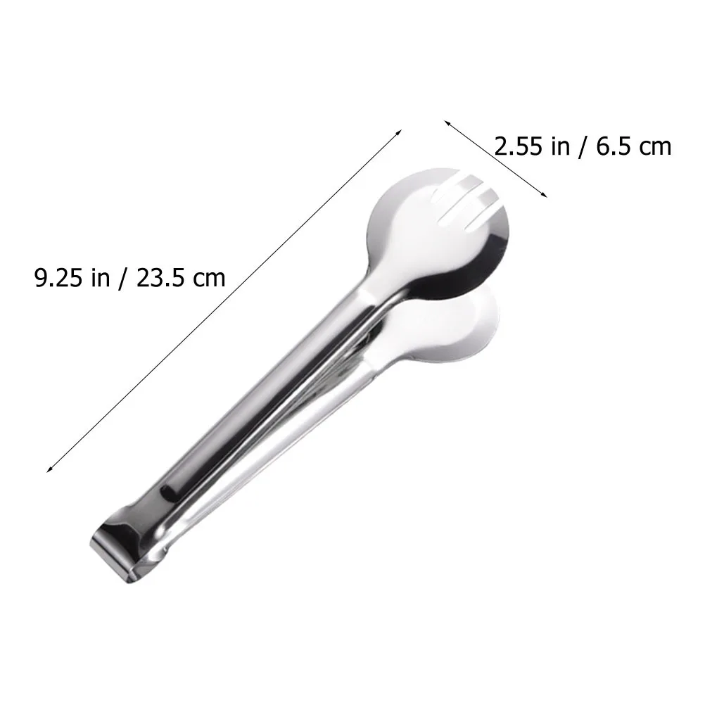 

2Pcs Stainless Steel Food Clip Multifunctional Mini Tongs for Serving Practical Useful Kitchen Gadgets Bread Tool
