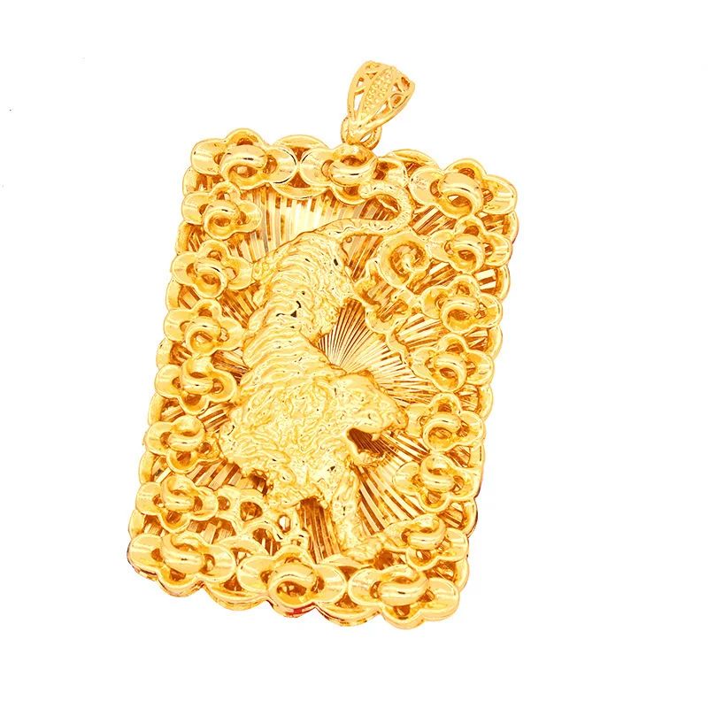 Plated 100% Real Gold 24k 999 Cloud Wealth Attracting Pendant 999 Genuine and Fake Colorless New Fashion Pure 18K Gold Jewelry