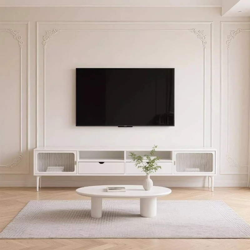 Entertainment Natural Tv Cabinet Bookshelf Decoration Lightweight Apartments Tv Cabinet Lowboard Solid Wohnzimmer Furniture Home