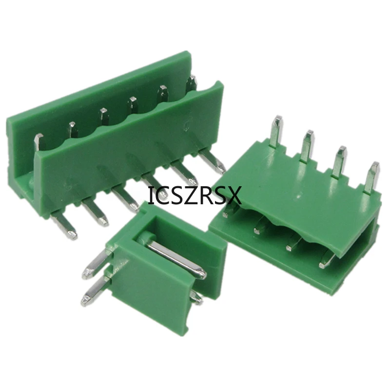 5Sets HT5.08 5.08mm Pitch 2/3/4/5P 6P 8P Screw Plug-in PCB Terminal Block Straight/Right Angle Pin Pluggable Bornier Connector