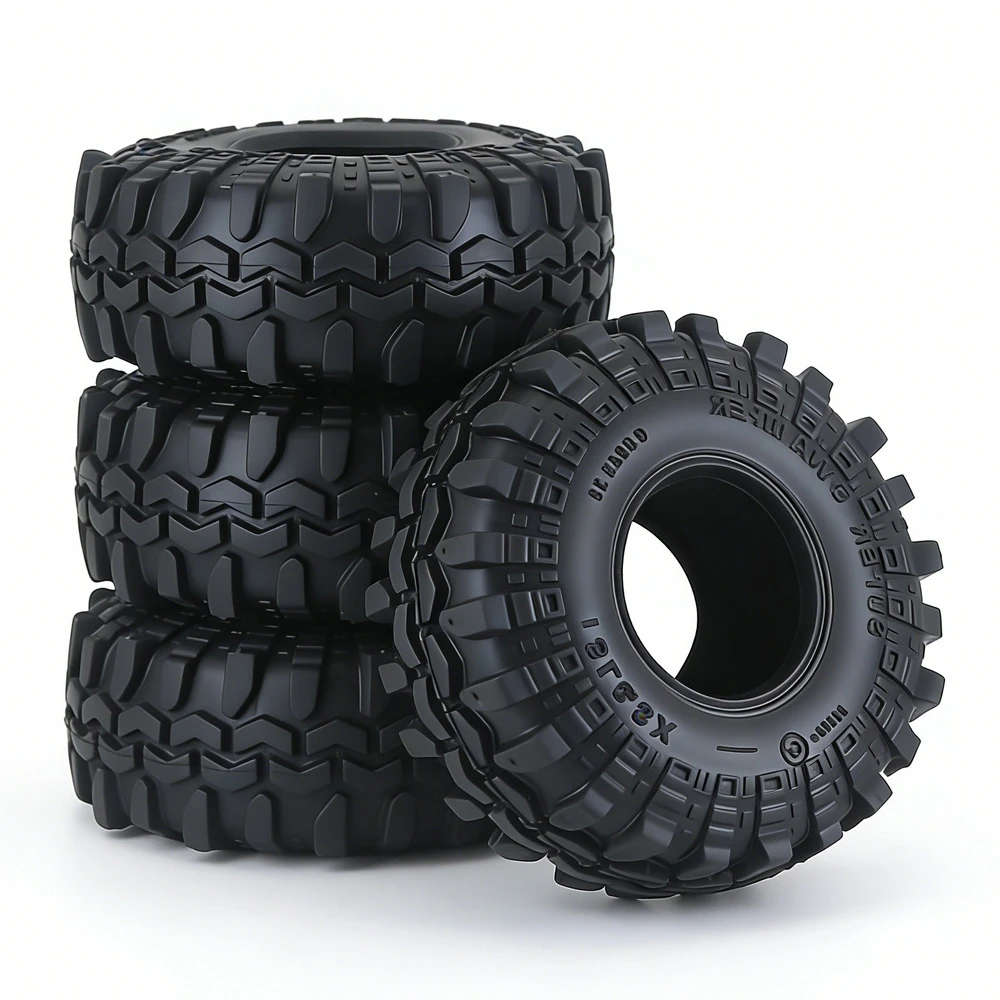 

Комплект из 4 мягких резиновых колес (55 мм, 1.0 дюйма) для радиоуправляемых краулеров 1/18, 1/24 (TRX4M, SCX24, AX24) — запчасти и аксессуары для тюнинга