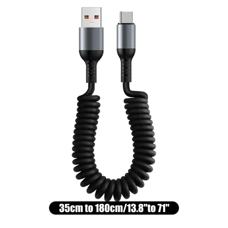 Zwijany kabel USB C Kabel USB na USB C Kabel USB typu C Kabel USB typu C Kabel USB typu C do transmisji danych Wysuwana ładowarka USB Kabel spiralny