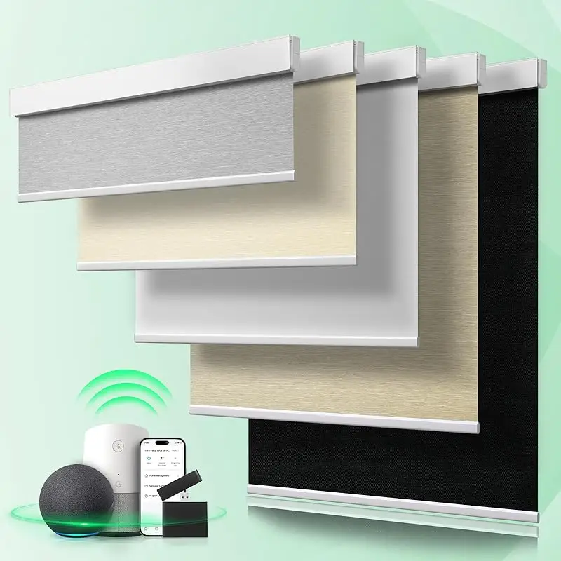 

Factory Custom Cheapest Price Wrapped Fabric With Valance Battery Rechargeable Motor Motorized Roller Blinds For Window