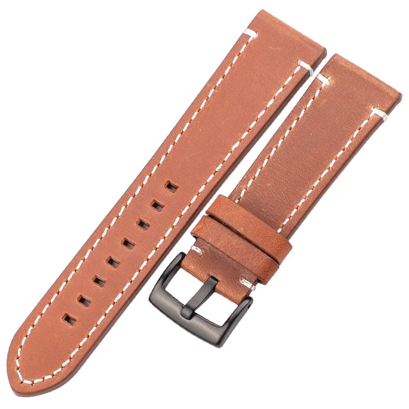 DUTRIEUX Öl Wachs Kuh Leder Armband Armband Frauen Männer Gürtel Für Huawei Amazfit Samsung Galaxy Uhr 4 Strap 18mm 20mm 22mm 24mm Band 8