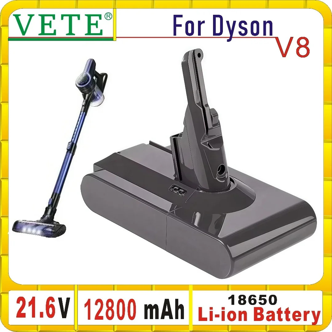 

Für Dyson V8 12800 mAh 21,6 V Batterie Absolute Fluffy/Tier Li-Ion Staubsauger Wiederaufladbare Batterie18650 A-level Batterie