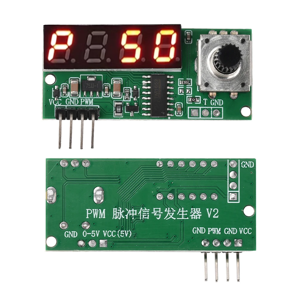 PWM Signal Generator Module Adjustable Duty Cycle 1Hz-5MHz with Digital Display for Embedded Development