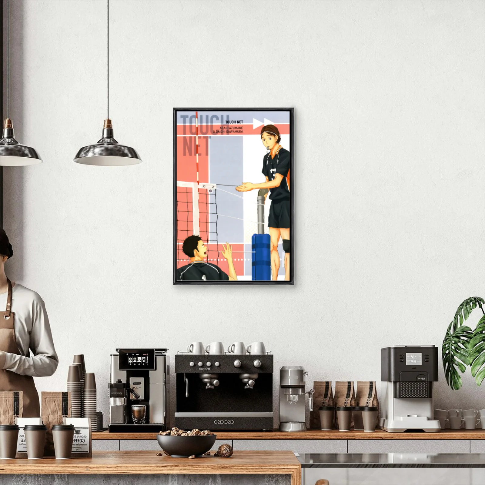 Affiche en toile multi-tailles de Manga japonais, Art mural à Double cadre, décoration de maison Haikyuu pour salon et chambre à coucher