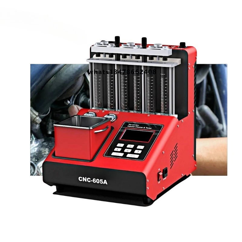 CNC605A intelligent and safe ultrasonic injector nozzle cleaner 6-cylinder safe and efficient car cleaning tool