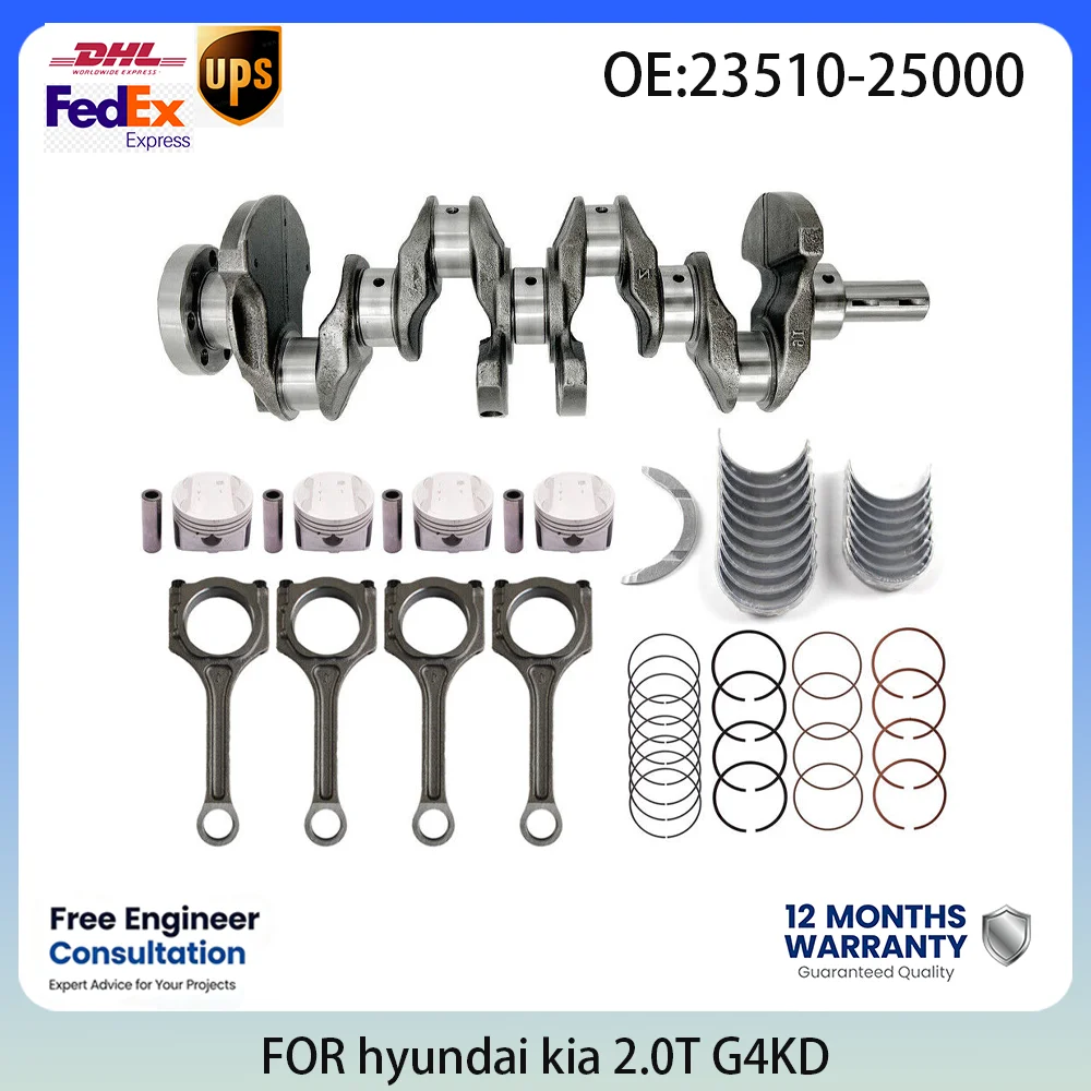 

Engine Rebuild Kit Crankshaft Piston Bearings Rod 23111-2G010 For Hyundai Kia 2.0L G4KD Sonata Tucson ix35 Sportage Forte 08-15