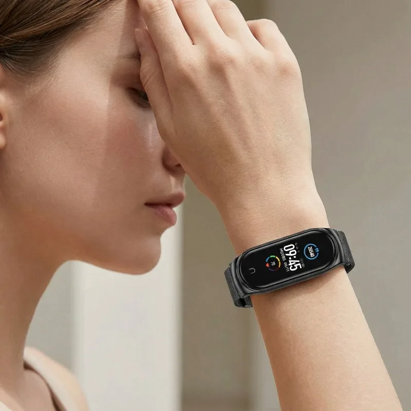 Tragbares Luxus-Milanese-Armband für Mi Band 6 5 4 3 Smart-Armband Metall-Armband für Xiaomi Mi Band 3 4 5 6 Correa Smart Band