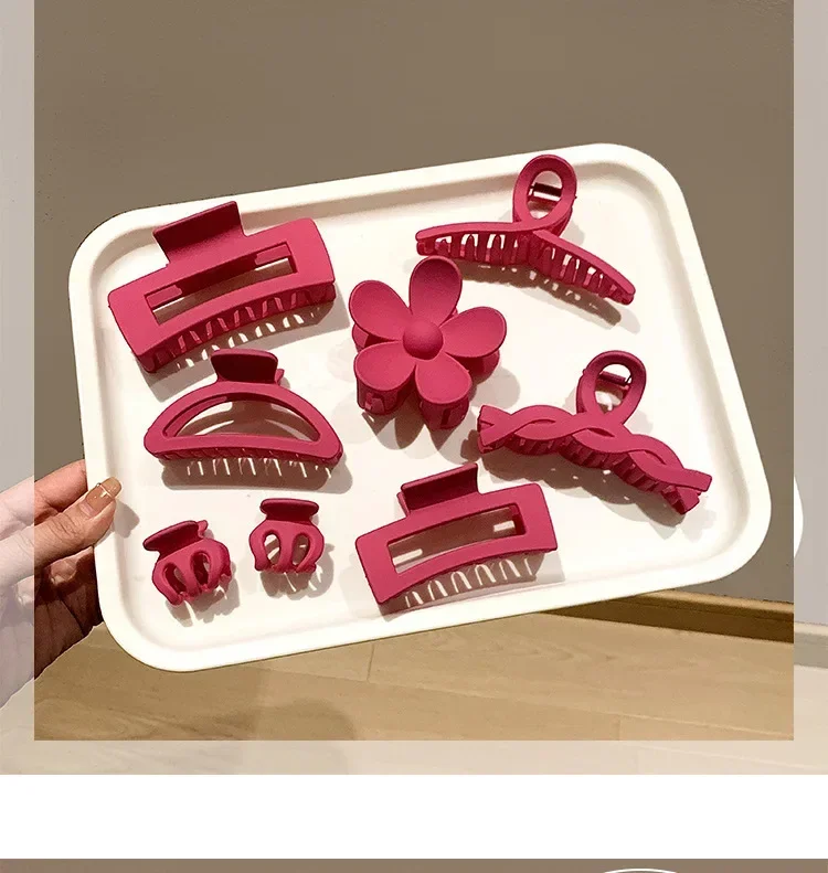 Ensemble de 8 pinces à cheveux en plastique pour femmes, accessoires pour cheveux, épingle à cheveux simple, outils de coiffure fins